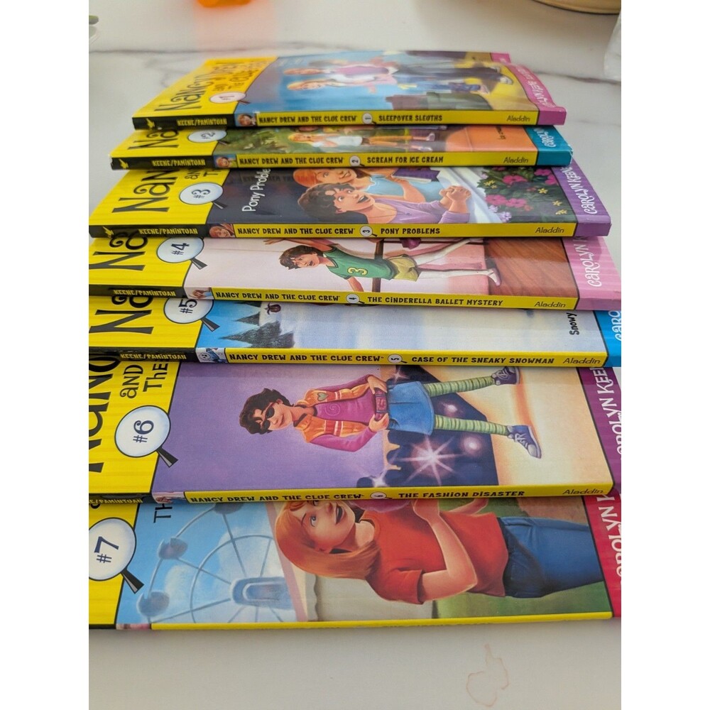 Nancy Drew and The Clue Crew Set of 7 Books By Carolyn Keene  A 11